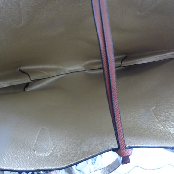 ROAMAN'S BROWN FAUX LEATHER HANDBAG TOTE ON OR OFF SHOULDER WEAR BEACH SHOPPING - Picture 4 of 8